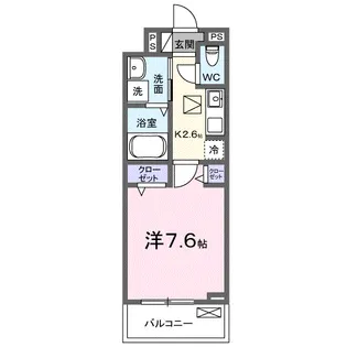 エスポワール鶴江C【1階】の間取り