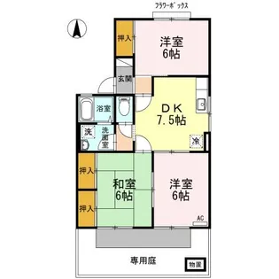ゼフィランテスA棟【1階】の間取り