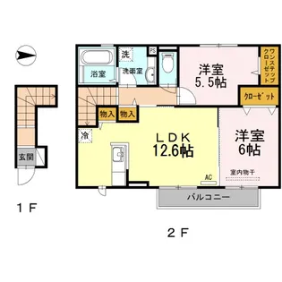 サンクレール【2階】の間取り