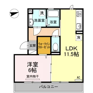 シエル大通【3階】の間取り