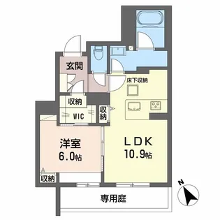 パストラール己斐中【1階】の間取り