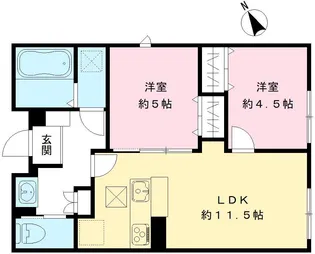 YOURMAISON KOI(ペット)【102号室号室】の間取り