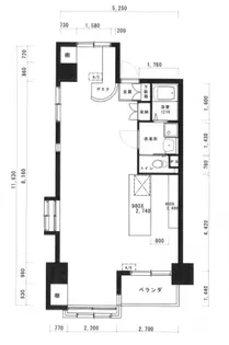 中島町パークマンション【203号室号室】の間取り