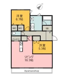 MAISON SYMBIOSE【2階】の間取り