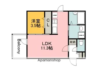 PLUME翠町【3階】の間取り