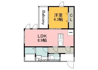 PLUME翠町【1階】の間取り