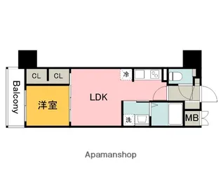 S-RESIDENCE観音公園aloria【6階】の間取り