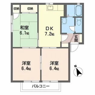 メゾン・ド・エスポワール A棟【2階】の間取り