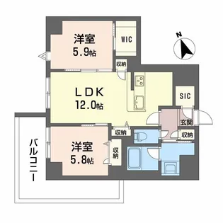 ラヴェール横川【2階】の間取り