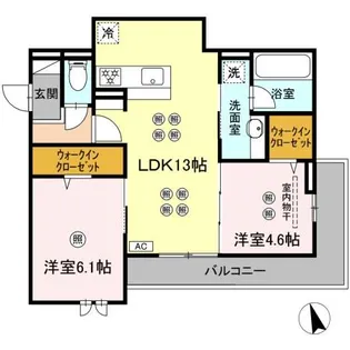 プラトーメゾン【2階】の間取り