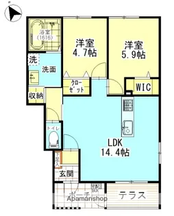 アルクス長束【1階】の間取り