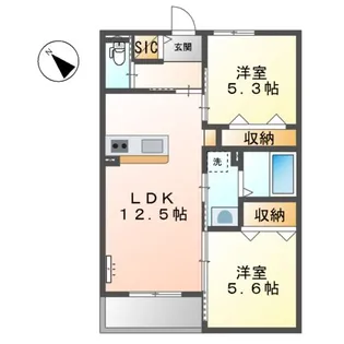 ORUTE東野【1階】の間取り