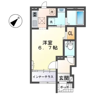 (仮)スターテラスⅡ南観音町【1階】の間取り