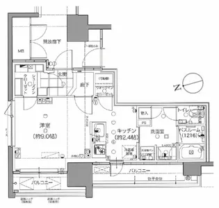 ソシオ大手町 TーSQUARE【201号室号室】の間取り