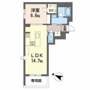 CASA ニックスⅤ【1階】の間取り
