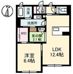 ファンコート東青崎【0102号室】の間取り