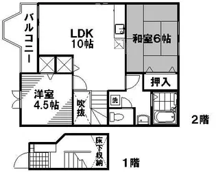 クレストール古谷【2階】の間取り