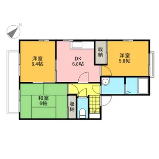 ディアス戸坂新町 A棟【1階】の間取り