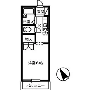 ヴァンセーヌ今村A棟【1階】の間取り