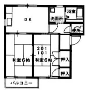 コーポアルジヤ【0202号室】の間取り