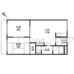 豊島ハイム【2階】の間取り