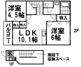 ブルックサイドエレガンス【2階】の間取り