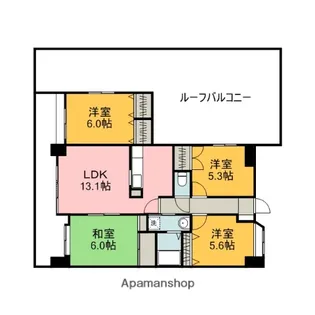マンションリバーハンズ【2階】の間取り