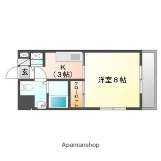 グラビスコート西原【4階】の間取り