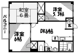 ニューシティ西川【2階】の間取り