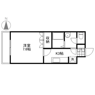 シェルル大町【201号室】の間取り
