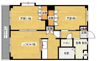 プレザンス西山本【2階】の間取り