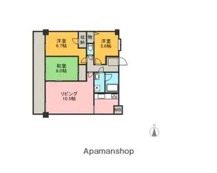 パークヒルズ中須公園【7階】の間取り
