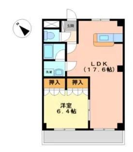 サンクスハイム【1階】の間取り