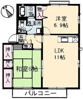 広島県広島市東区牛田新町3丁目【アパート】の間取り