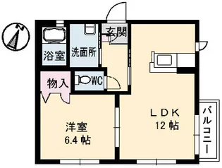 広島県広島市東区牛田南2丁目【アパート】の間取り