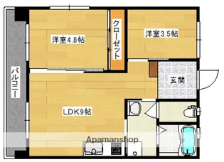 コーポ隅本【2階】の間取り