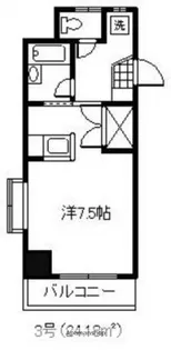アソシエ大町【203号室】の間取り