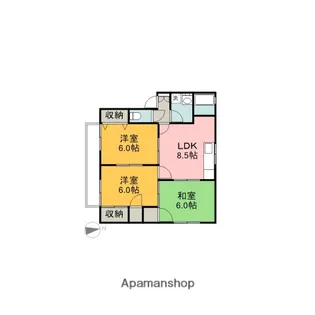 ハイライズ弘億【2階】の間取り