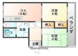 第2コーポ田上【1階】の間取り