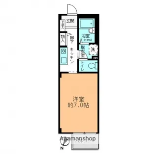 フォブール長楽寺【204号室】の間取り