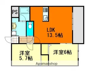 メープルNAKAGAWA【1階】の間取り