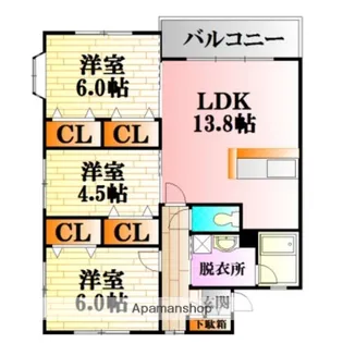メープルNAKAGAWA【3階】の間取り