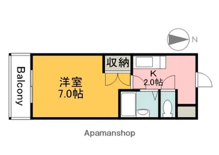 1Kの間取り画像