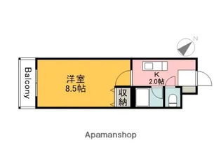コンフォート祇園【1階】の間取り