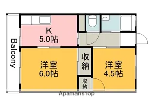 新原第2マンション【2階】の間取り