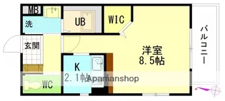 ディオーレ祇園【204号室】の間取り