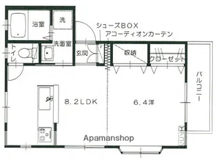 クレスト中仙道【201号室】の間取り