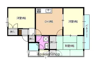 クリスタルハイツ【2階】の間取り