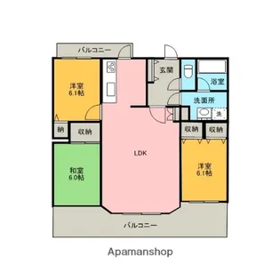 フローレンス緑井せせらぎ公園【12階】の間取り