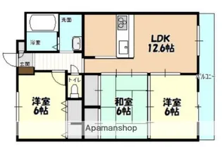 アスロード【3階】の間取り